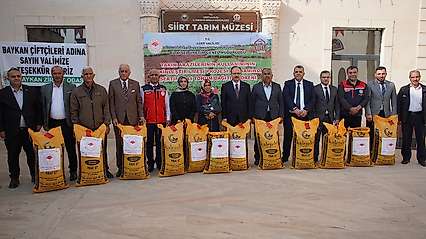 Siirt'te 600 Çiftçiye 176 Ton Sertifikalı Kırmızı Mercimek Tohumu Desteği