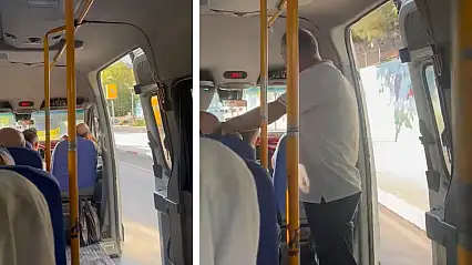 Siirt'te Minibüs Tepkisi: Klima Kapalı, Kapı Açık, Yolcular Ayakta