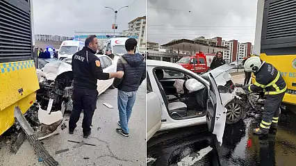 Siirt'te Otomobil ile Otobüs Çarpıştı: 3 Yaralı