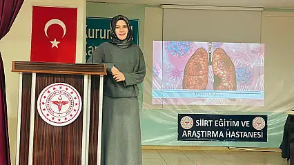 Siirt'te sağlık çalışanlarına verem farkındalık eğitimi verildi