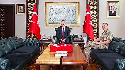 Siirt Valisi Kızılkaya, Yeni Siirt İl Jandarma Komutanı Tuğgeneral Ceylan Yaman'ı Kabul Etti