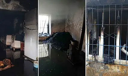 Batman'da sobadan çıkan kıvılcımlar evi küle çevirdi