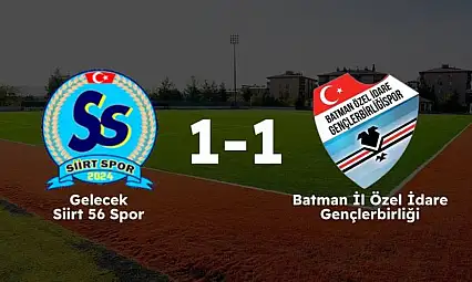Gelecek Siirt 56 Spor, İl Özel İdare Gençlerbirliği ile 1-1 Berabere Kaldı