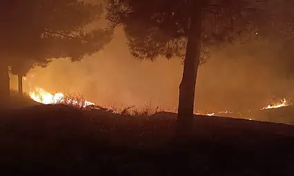 Kurtalan'da Mezarlıkta Çıkan Yangın İtfaiye Ekiplerince Söndürüldü