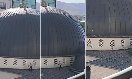 Merhametle Risk Arasında: Siirt'te Cami Kubbesindeki Güvercin Besleme Görüntüsü Viral Oldu