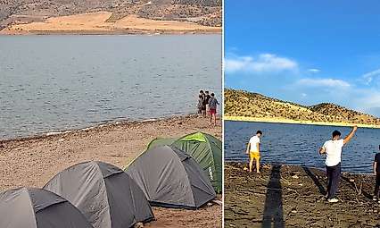 Siirt'te çocuklar doğayla iç içe kamp yaptı: Balık tuttular, çadır kurdular