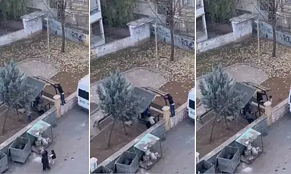 Siirt'te mahalle parkına zarar verildi: Banklar tahrip edildi