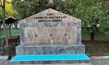 Siirt'te Okul Bahçesine 'Şehitler Çeşmesi' Açıldı