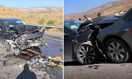 Siirt'te otomobiller çarpıştı: 4 yaralı
