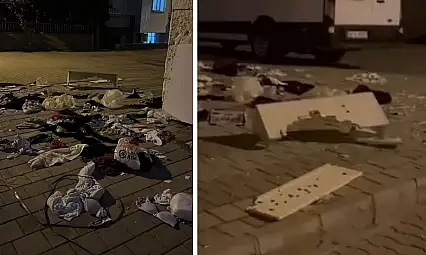 Siirt'te Tehlikeli Olay: Sinirlenen Şahıs Elbise Dolabını Sokaklara Fırlattı