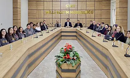 Siirtli öğrenciler TÜBİTAK 2204-A bölge finalleri öncesi İl Millî Eğitim Müdürü ile buluştu