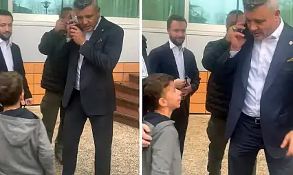 Toplantı sonrası minik taraftarın Sadettin Saran'dan isteği konuşuldu