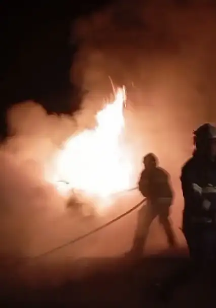 Park halindeki otomobil alevlere teslim oldu