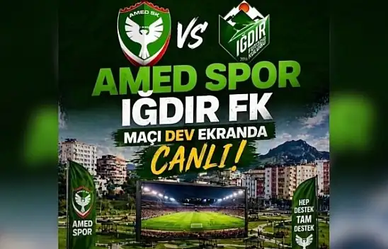 Amed Spor'un Süper Lig İçin Final maçı Kurtalan'da Dev Ekranda İzlenecek