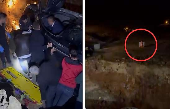 Siirt Pervari'de Menfez Çukuruna Düşen Araçta Anne ve Oğlu Yaralandı