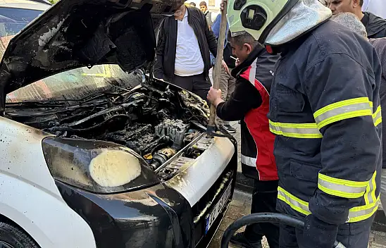 Siirt'te Park Halindeki Araç Alev Aldı