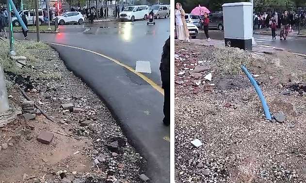 Siirt'te Okul Yolunda Tehlike: Kaldırım Yok, Kablolar Dışarıda!