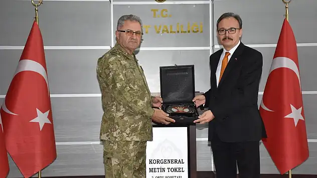 2. Ordu Komutanı Korgeneral Metin Tokel'den Vali Kızılkaya'ya Ziyaret