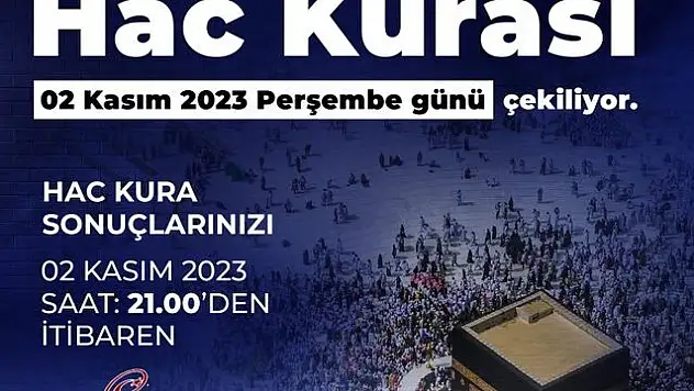 2024 Hac Kurası 2 Kasım'da Çekilecek