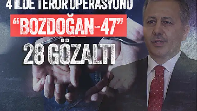 4 İlde BOZDOĞAN-47 Operasyonu: 28 Gözaltı