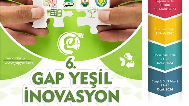 6. GAP Yeşil İnovasyon Proje Yarışması Başvuruları Başladı