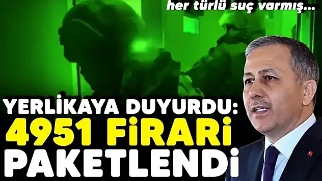 81 İlde 'ÇEMBER 8 Operasyonu' 4951 Firari Yakalandı