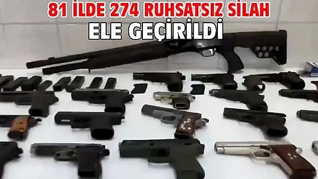 81 İlde Son 1 Hafta İçinde Düzenlenen 'MERCEK-27' Operasyonları
