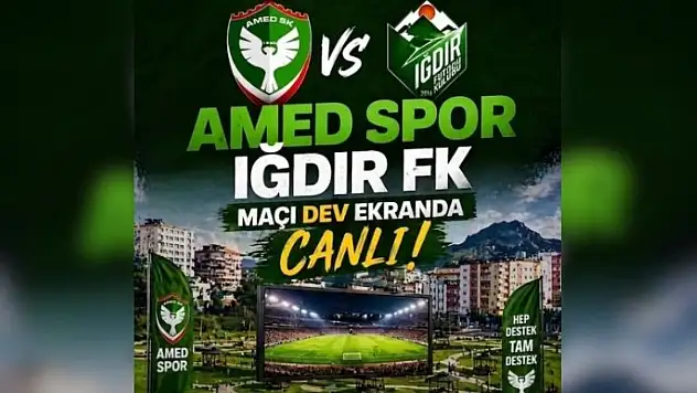 Amed Spor'un Süper Lig İçin Final maçı Kurtalan'da Dev Ekranda İzlenecek