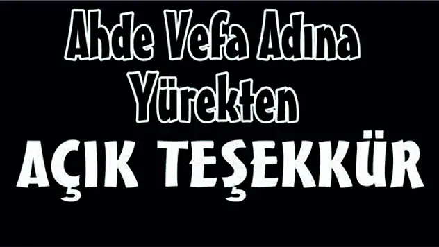 Barlık Ailesinden Açık Teşekkür