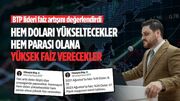 Baş: 'Hem Doları Yükseltecekler, Hem Parası Olana Yüksek Faiz Verecekler'