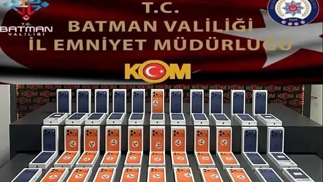 Batman'da 6,6 milyon TL değerinde kaçak telefon ele geçirildi