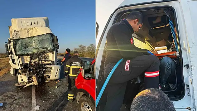 Batman'da iki tır çarpıştı: 1 yaralı