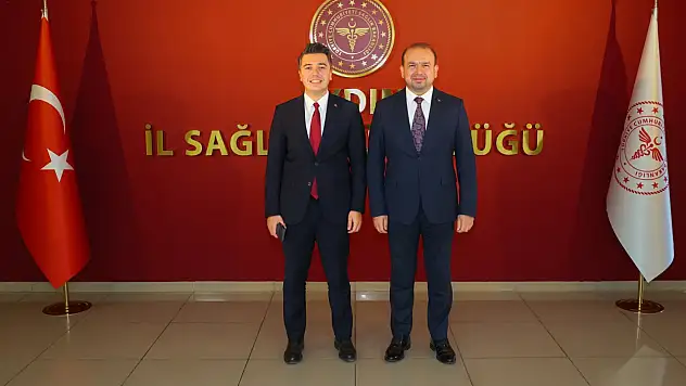 Baykan Kaymakamlığı'na Atanan Mehmet Gündoğdu'dan İl Sağlık Müdürü Şenkul'a Veda Ziyareti