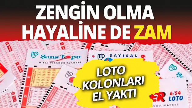 Bir Kallavi Zam da Şans Oyunlarına Geldi!