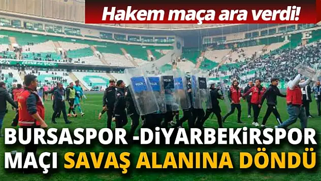 Bursa'da Kazanan Diyarbekirspor'a Maç Sonunda Çirkin Saldırı