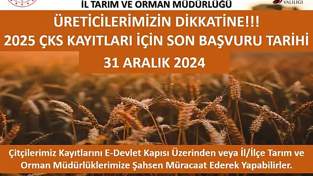 ÇKS Kayıtları İçin Son Tarih: 31 Aralık 2024