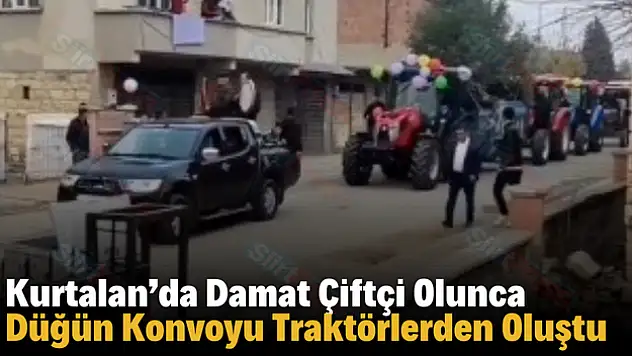 Damat Çiftçi Olunca Düğün Konvoyu Traktörlerden Oluştu