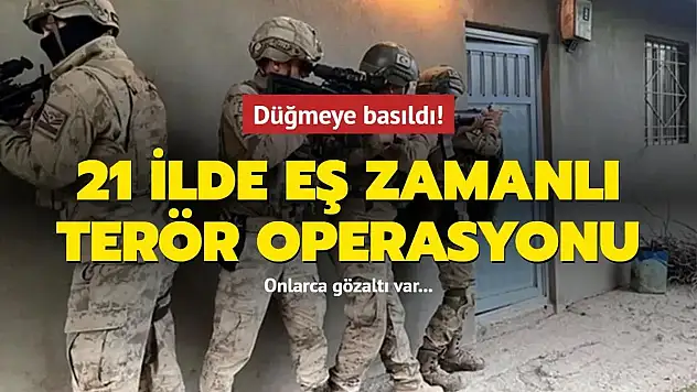 DİYARBAKIR MERKEZLİ 21 İLDE YAPILAN TERÖR OPERASYONUYLA 110 KİŞİ GÖZALTINA ALINDI