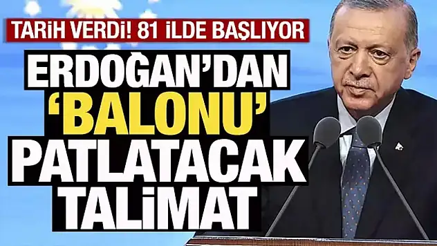Erdoğan'dan Önemli Talimat