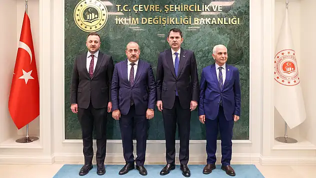 Eruh Belediye Başkanı Cevher Çiftçi, Çevre, Şehircilik ve İklim Değişikliği Bakanı Murat Kurum ile Görüştü