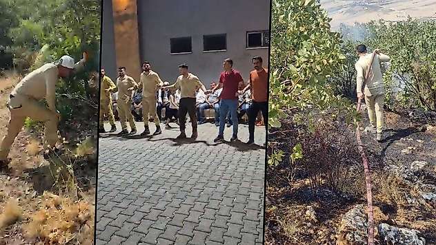 Siirt Eruh'ta Yangını Söndürdüler, Ardından Düğünde Halay Çektiler