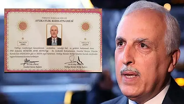 Eski Valilerimizden Hüseyin Avni Mutlu 68 Yaşında Avukat Oldu!