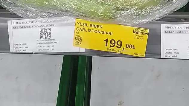 Fahiş Fiyattan Biber Satan Markete Bakanlıktan 1,8 Milyon Liralık Ceza