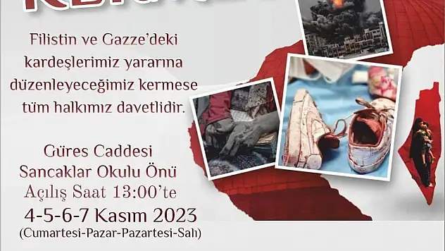 Filistin İçin Kermese Davet