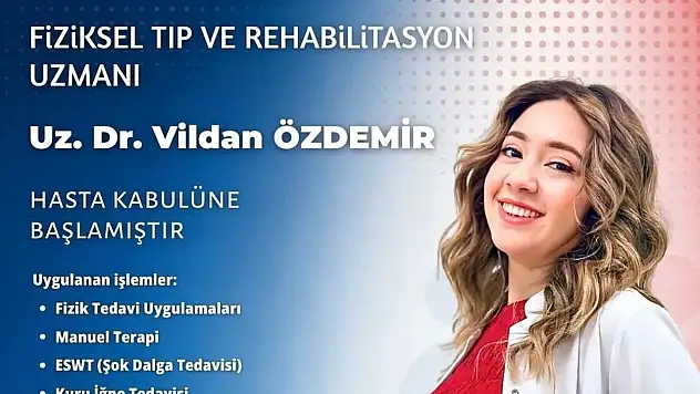 Fizik Tedavi Uzmanı Dr. Vildan Özdemir Özel Siirt Duru Hastanesi'nde Göreve Başladı