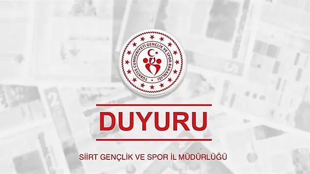 Gençlik ve Spor Siirt İl Müdürlüğü, Temsilci Genç Arıyor