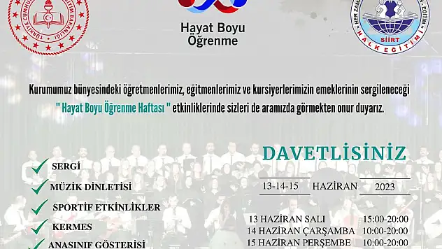 Hayat Boyu Öğrenme Haftası'nda Siirt İl Halk Eğitim Merkezi'nden Renkli Etkinlikler