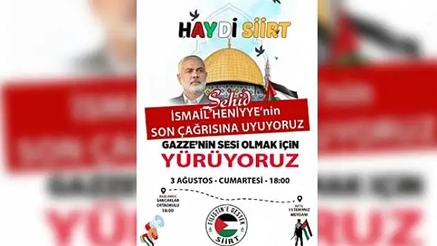 Haydi Siirt Yürüyüşe Gazze'nin Sesi Olalım
