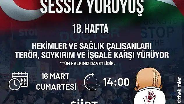 Hekimler Yarın Gazze İçin Yürüyecekler