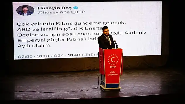 Hüseyin Baş: Akdeniz, İsrail Gölü Haline Getiriliyor